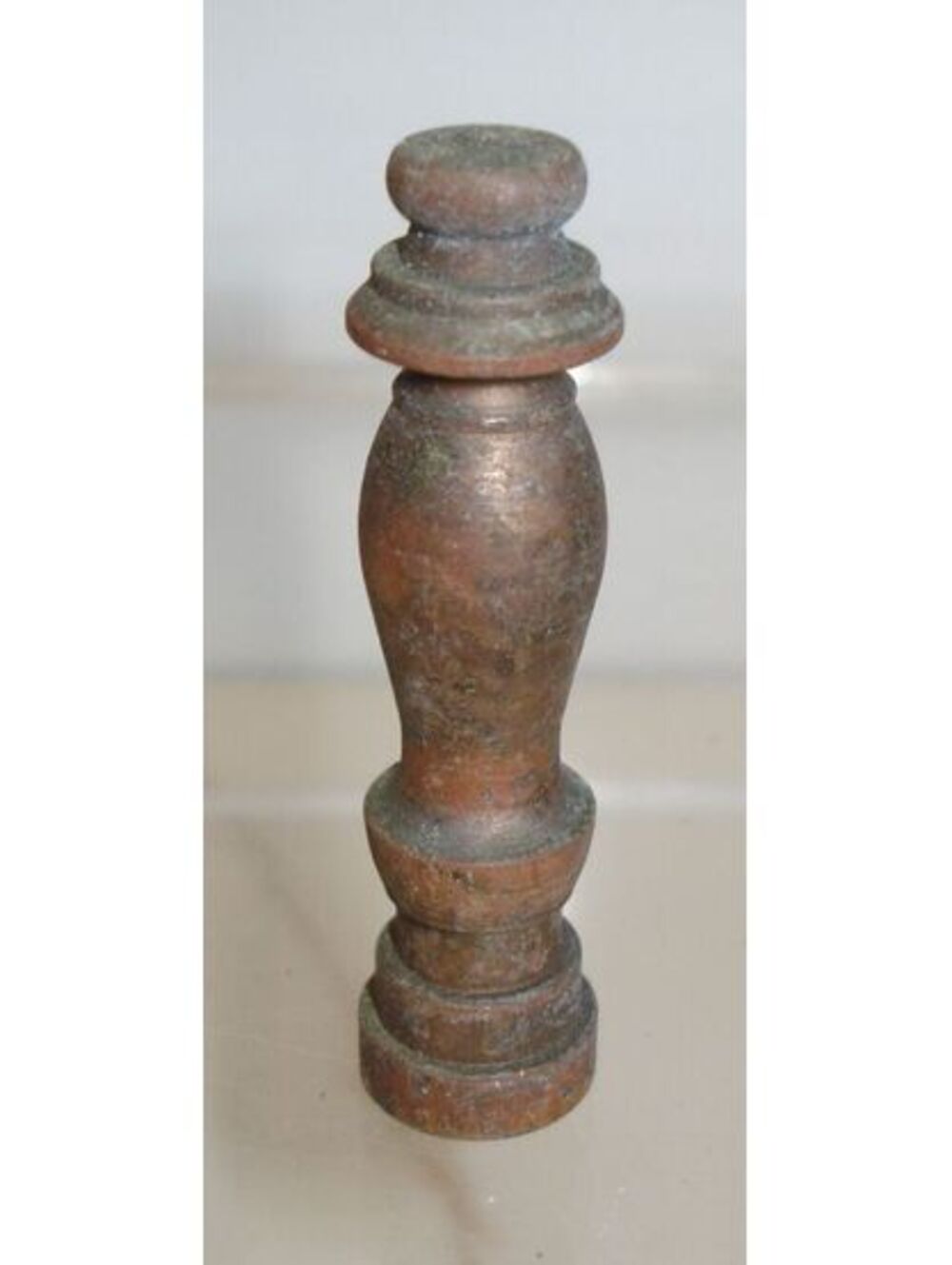 Vintage MCM Oxidized Brass Finial for Lamp - Looks like a chess piece